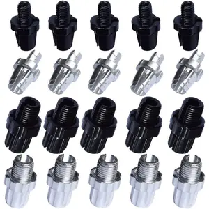 20pcs M7 M10 Aluminium Alloy Bike Brake Handle Lever Fastener Adjusting Barrels Screws Bolt for MTB Mountain Road Bike Silver Black