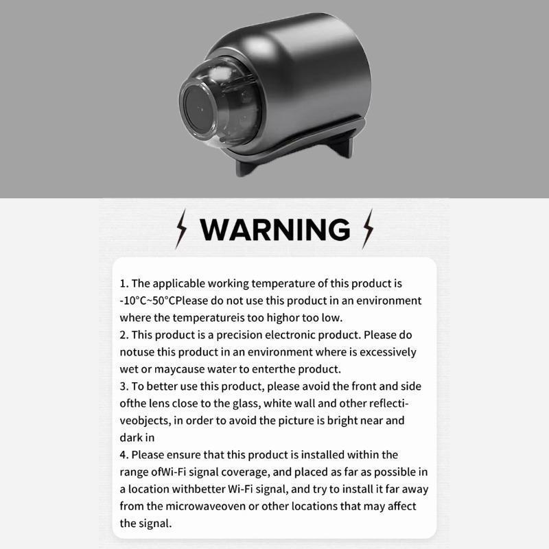 Mini Camera, WiFi Wireless Smart Home Network Camera, Indoor Security Monitoring Night Camera, Audio Recorder for Home