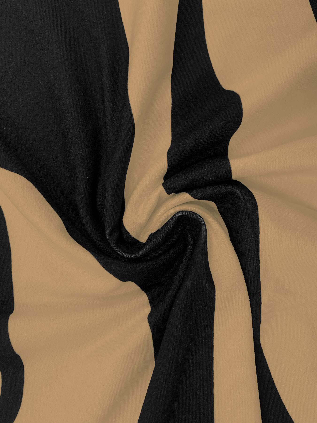 Aliling Women's Colorblock Print Cut Out Bodycon Dress, Elegant Chic Fashion Casual Long Sleeve Dress for Daily Outdoor Wear, Women Dress for Spring Fall