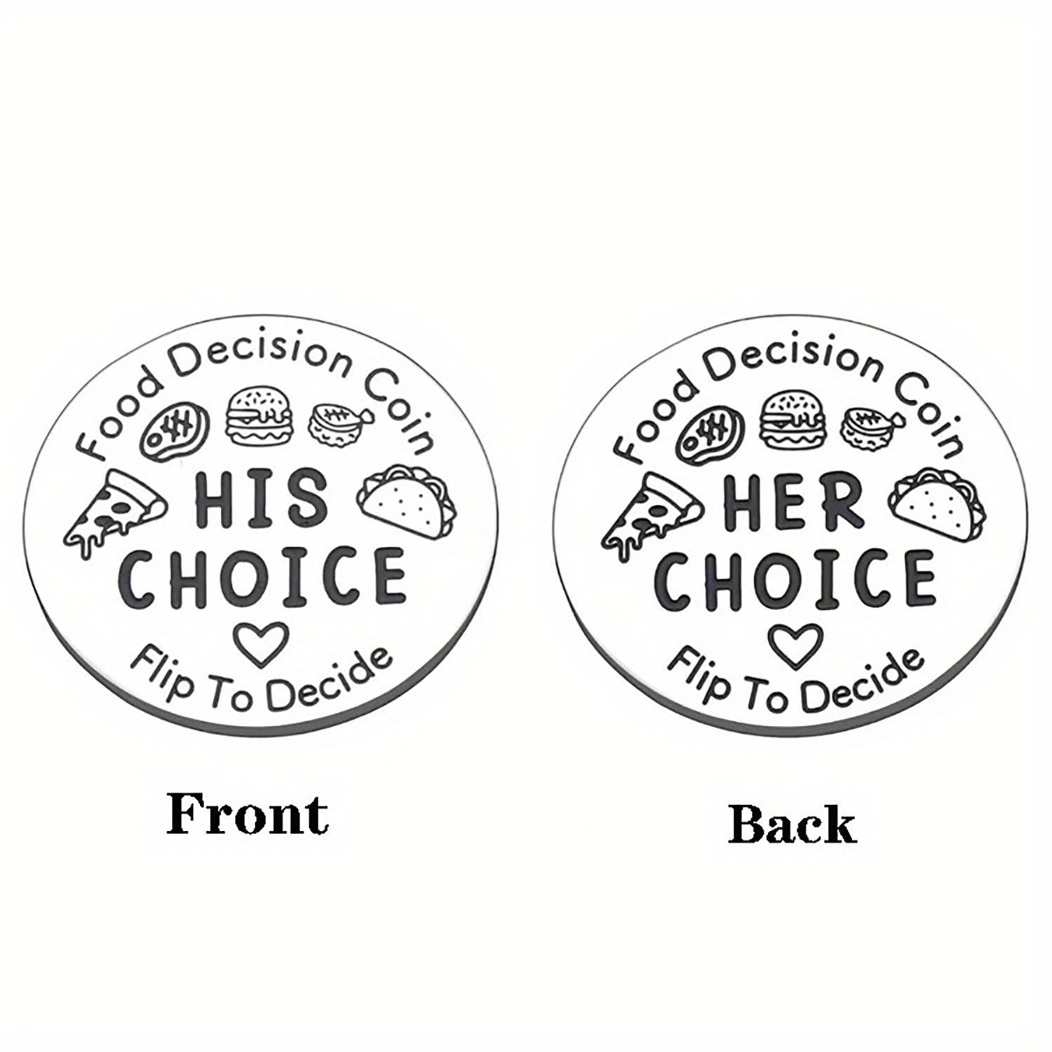 Stainless Steel Couple Choice Coin, 1 Count Couple Gift, Bridal Gift, Wedding Souvenir, Party Favors for Wedding Engagement Anniversary, Party Supplies, Party Gifts