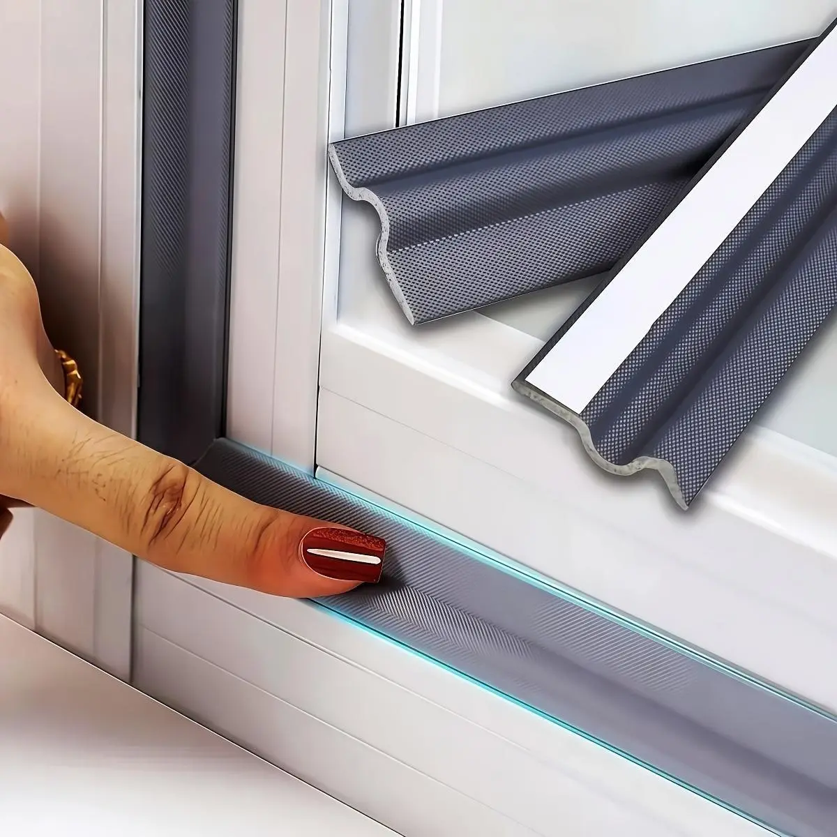 Yitape 5m Self-Adhesive Window Seal Strip, Thick Foam Soundproofing Weatherproofing Weatherstrip, Bug Proof Waterproof Noise Reduction for Home Bedroom Windows