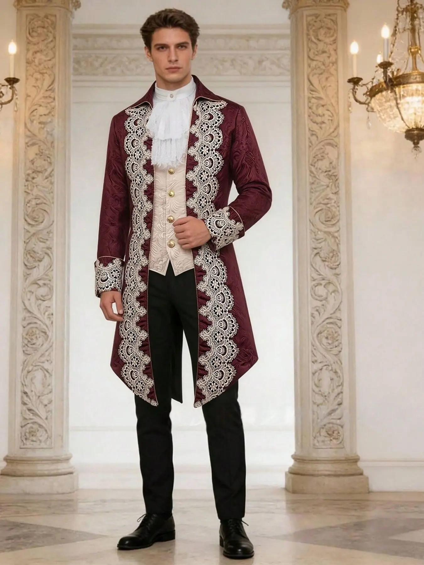 Men's Steam Punk Medieval Tailcoat, Gothic Victorian Frock Coat, Long Formal Jacket, Historical Costume, Elegant Outerwear, Gothic Clothes, Menswear