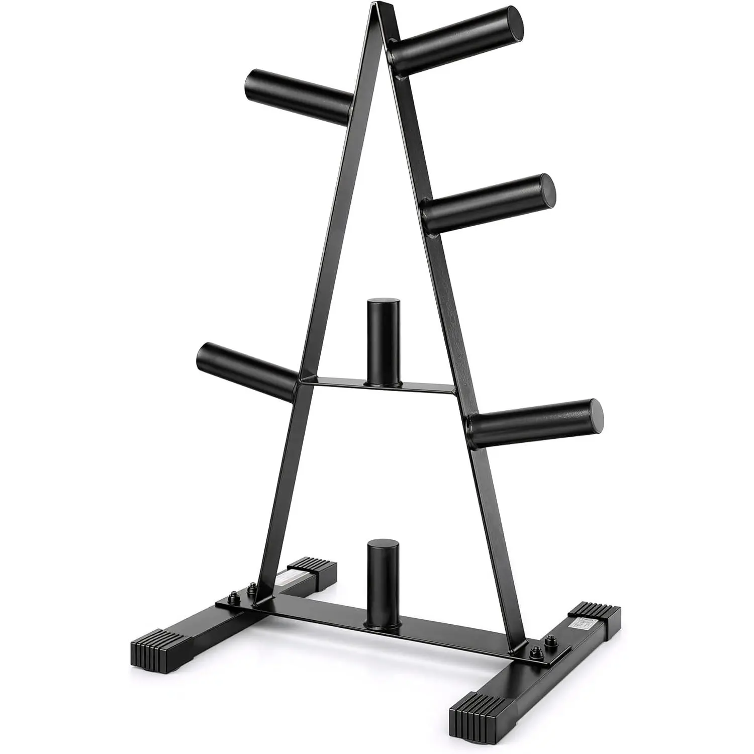 CAP 2-Inch Olympic Plate Tree Rack for Home Gym, Heavy-Duty A-Frame Weight Plate Storage Rack, Space-Saving Plate Organizer Stand, 5-Post & 7-Post, 300lb & 500lb Weight Capacity