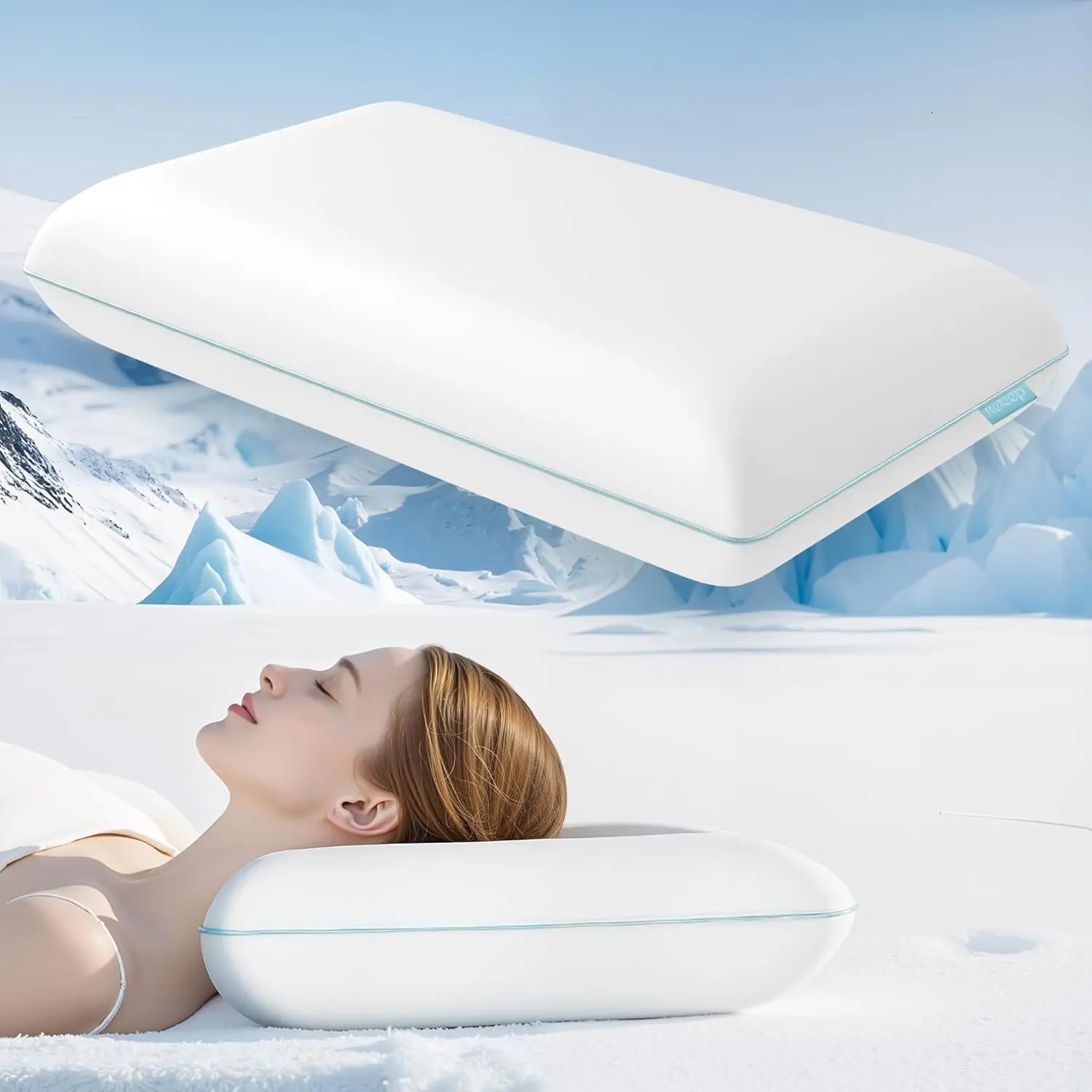 Cooling Soft Memory Foam Cervical Pillow – Ergonomic Orthopedic Neck Support for Pain Relief & Deep Sleep, Breathable Removable Cover, CertiPUR-US Certified, Plush Firm Feel for Side, Back & Stomach Sleepers, Hotel Quality 1 Pack