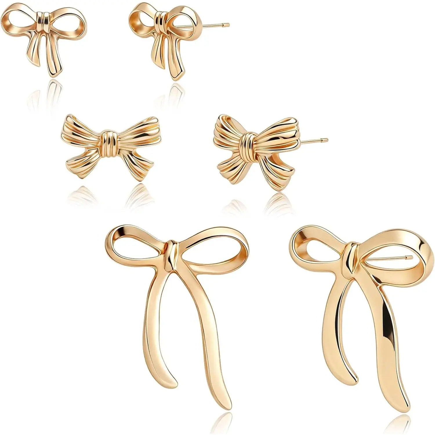 3Pairs Bow Stud Earrings for Women Dainty Cute Minimalist  Bow Earring Wedding Birthday Christmas  Gifts