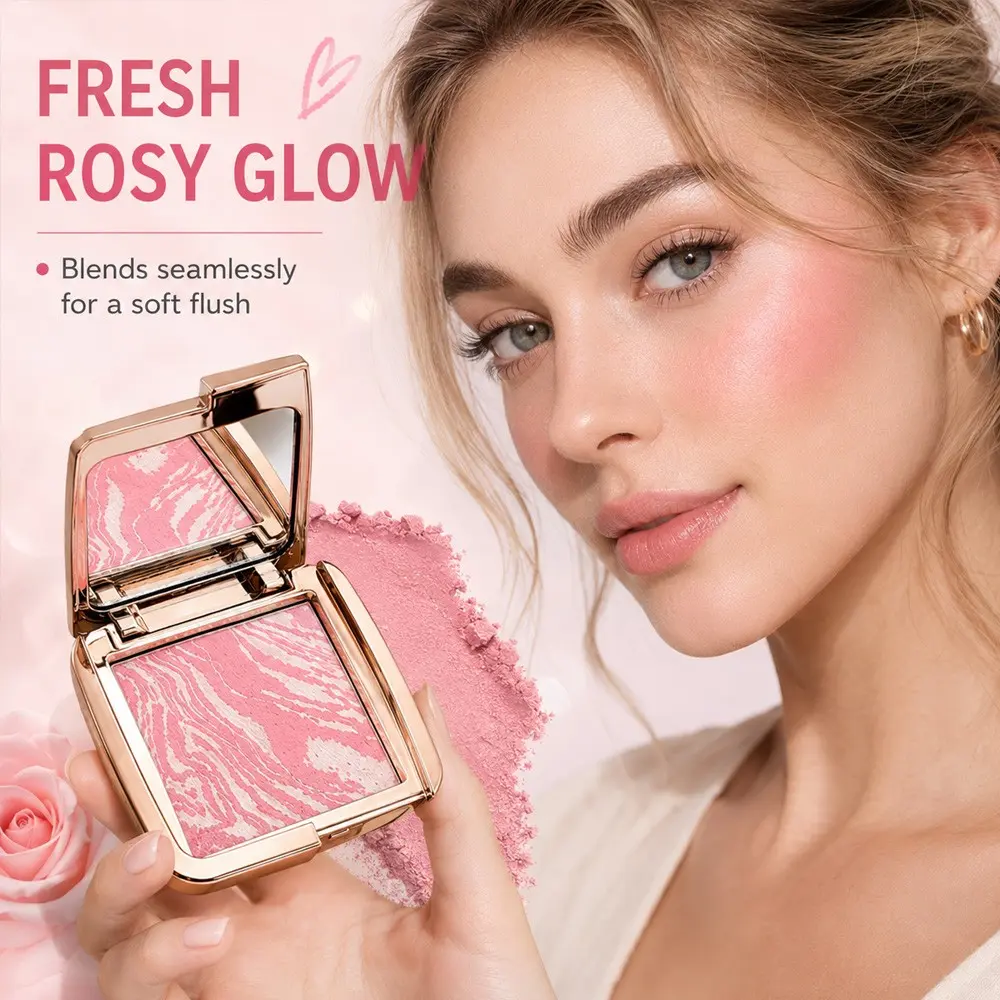 Kakashow Charm Fantasy Blush, Five-Color Meat, Brighten Complexion, Radiant Glow, Natural Look, Long-Lasting, Low Saturation, Affordable, Korean Style, Daily Use, Everyday Cosmetics Makeup