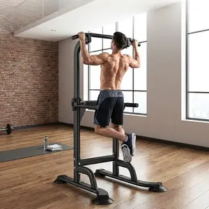 Power Tower for Home Gym, Adjustable Freestanding Pull Up Dip Station, 300LBS Weight Capacity Multi-Function Chin Up Bar, 10-Level Height Adjustable Anti-Tip Strength Training Machine for Calisthenics, Home Gym, Apartment & Garage Workout