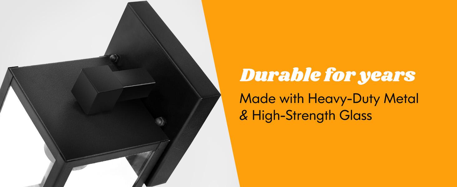 2-Pack Outdoor Wall Light, Exterior Waterproof Wall Sconce Light Fixtures,  Outdoor Wall Lamp with Clear Glass for House, Porch, Front Door, Garage, Patio, Bulbs Not Included