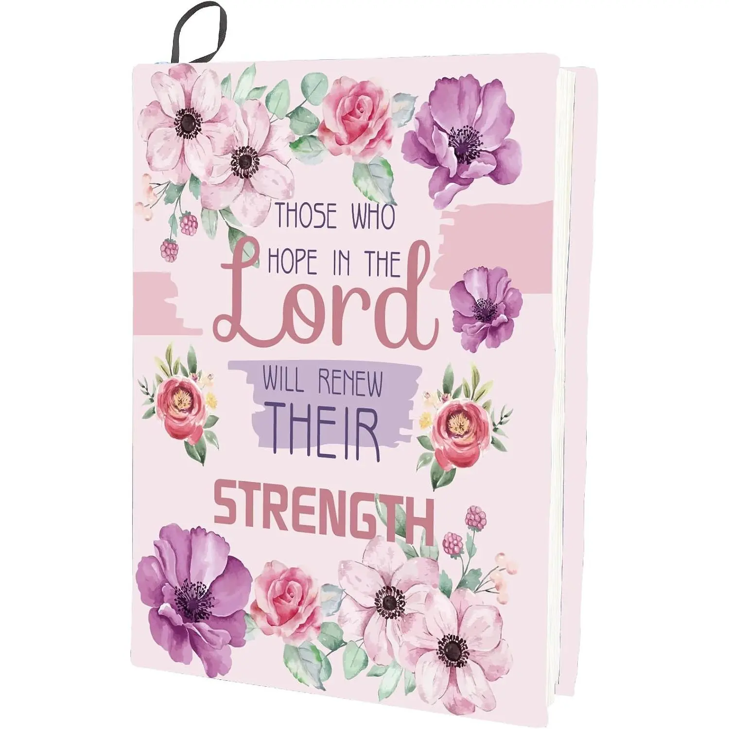 Flower Stretchable Book Cover Butterfly Words Washable  Large Nylon Book Protector Elastic Notebook Wraps Suitable for Hardcover Books Classroom Students