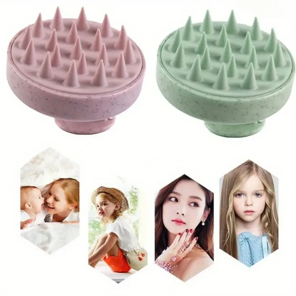 4pcs Silicone Scalp Massager Shampoo Brush Set, Hair Washing and Body Massage Bath Brush, Deep Clean Anti-Dandruff Hair Care Tool for Shower Spa Salon Use