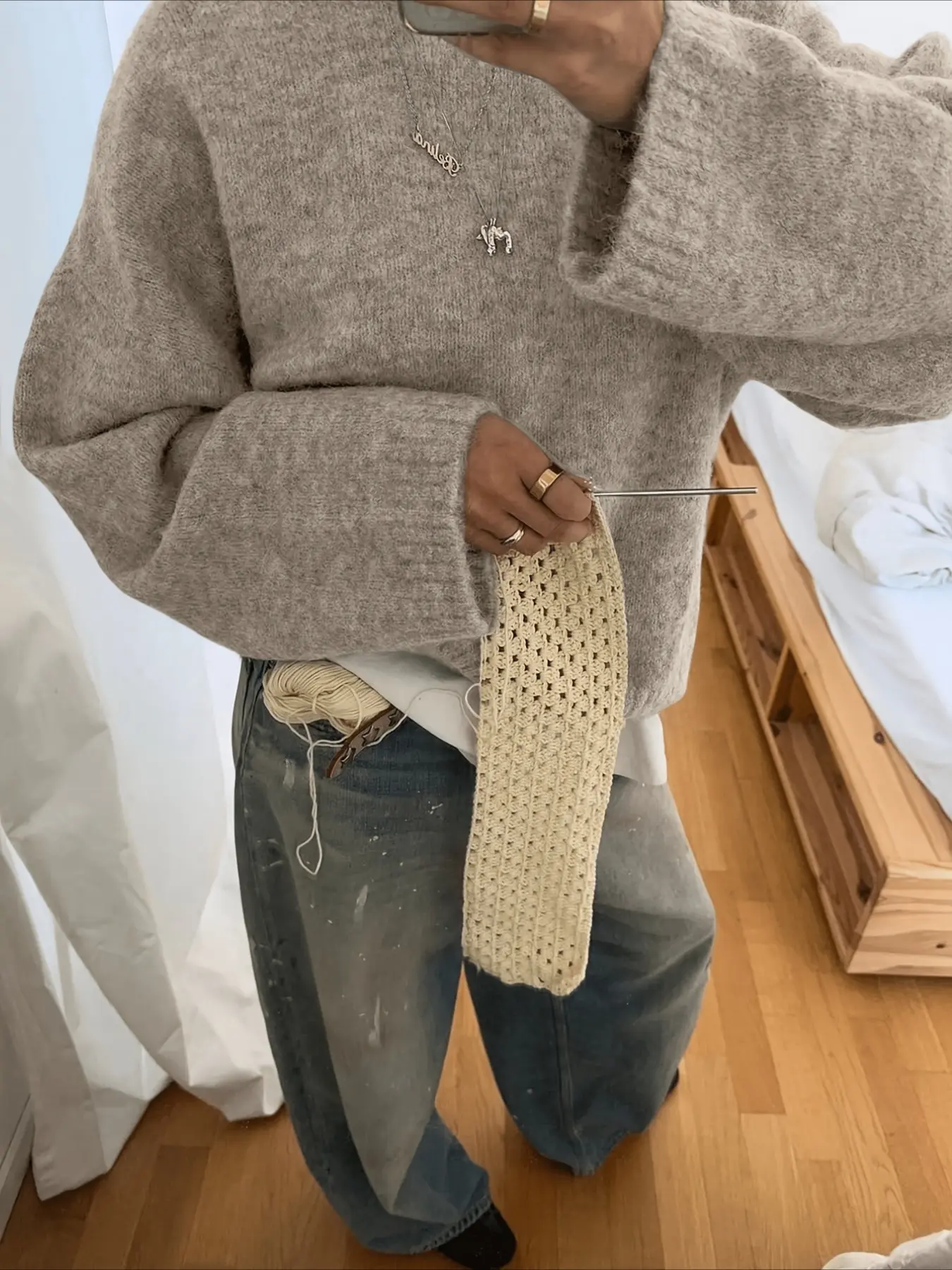 Spring New Loose Fit Elegant Outdoor Women's Casual Pullover, Round Neck Vintage Knit Sweater, Soft Comfortable Heavyweight Sweater, Knitwear