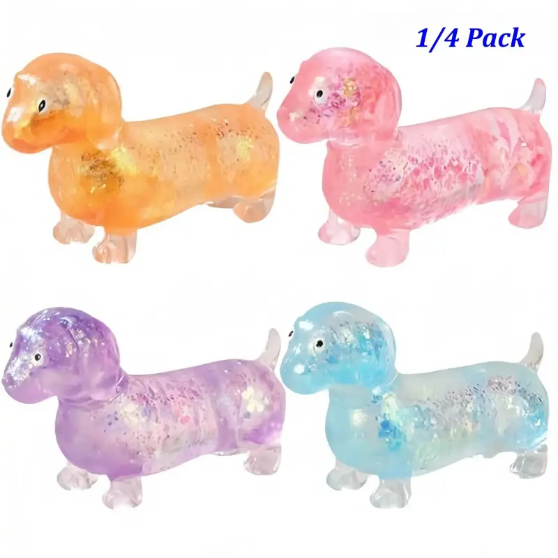 Multi-Color Miniature Dog Stress Relief Toy, Slow Rebound Q-Tip Compression Toy, Dachshund Squishy, Squishy Sensory Fidgets, Sensory Squeeze, Desktop Decoration, Classroom Prize, Christmas Gift
