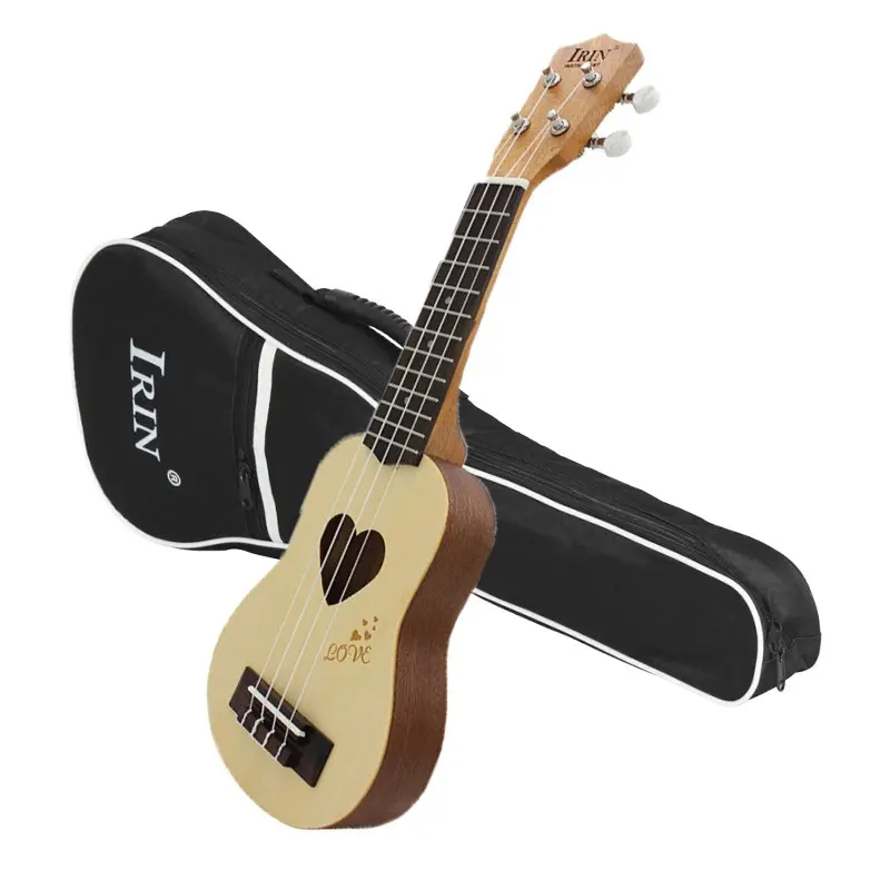 IRIN 17 Inch Musical Ukulele Wooden Soprano Ukulele with C Shape Neck and Playability for Adult Beginner Learning and Practice and Daily Performance