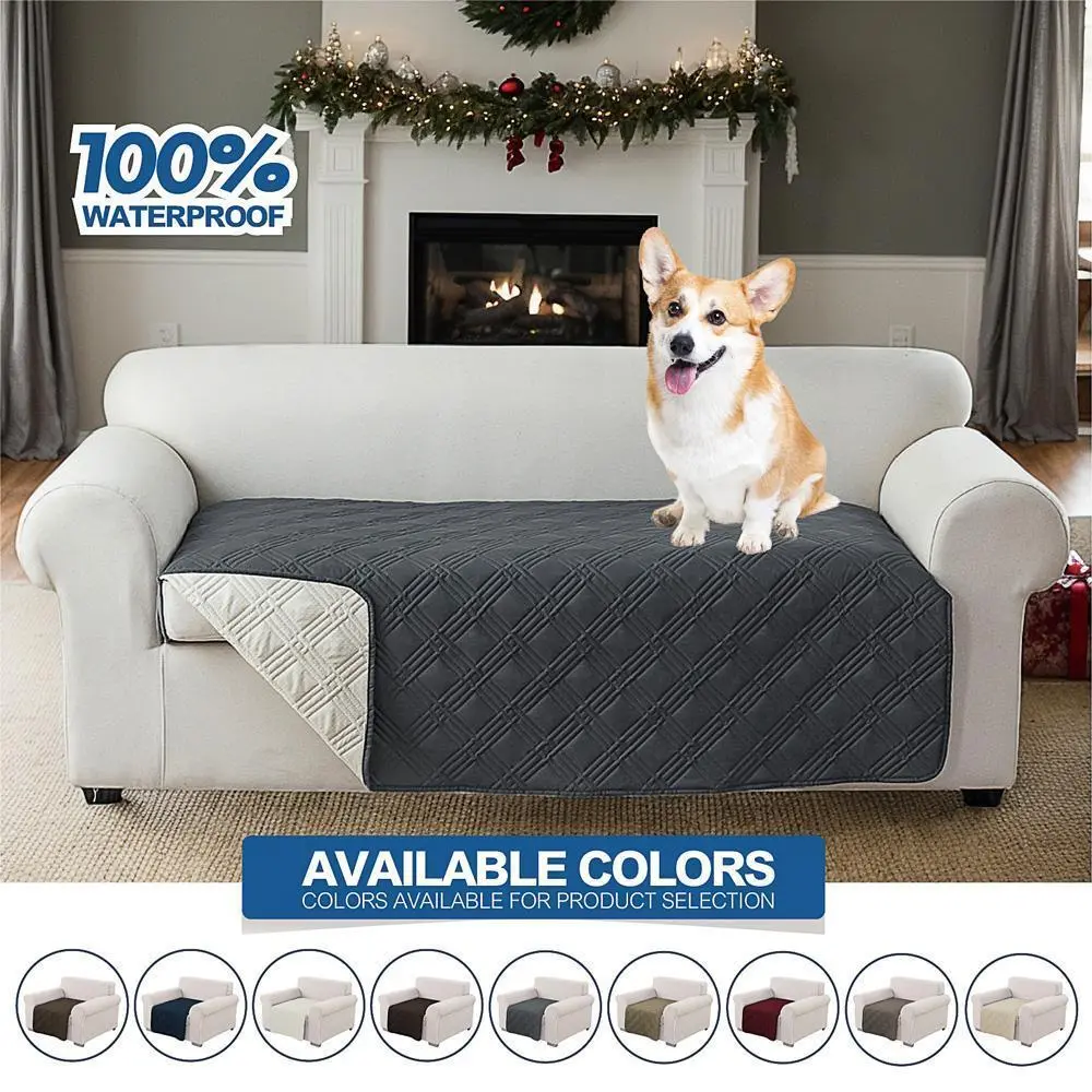 Classic 1-4 Seat Waterproof Reversible Dog Blanket - Soft Elastane Fabric, Washable, Protects Furniture from Pet Hair & Messes for Sofa Couch