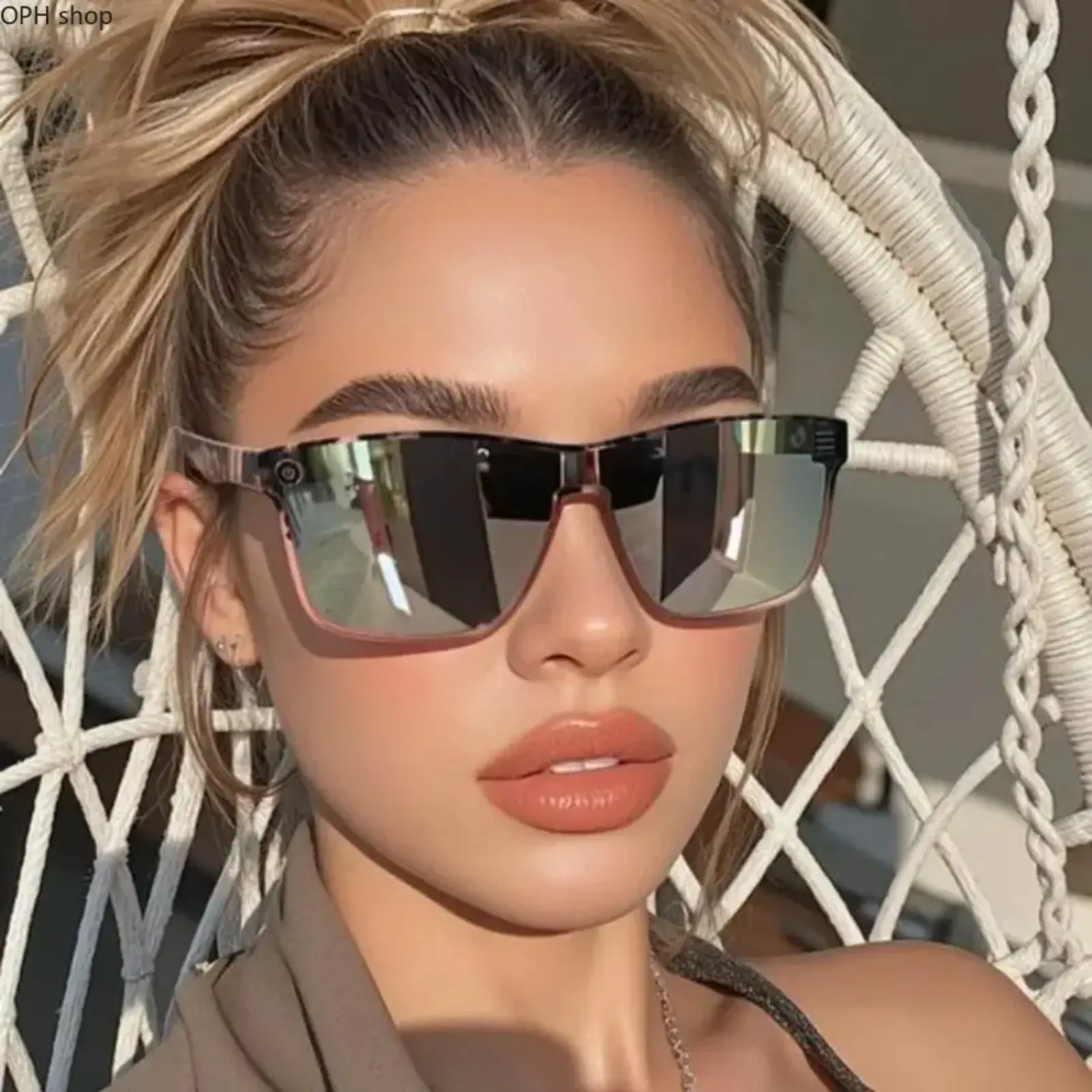 Unisex Y2K Solid Color Square Polarized Sunglasses - Lightweight UV Protection Fashion Eyewear, Small-Frame Casual Daily & Outdoor Travel Accessory for Men-Women