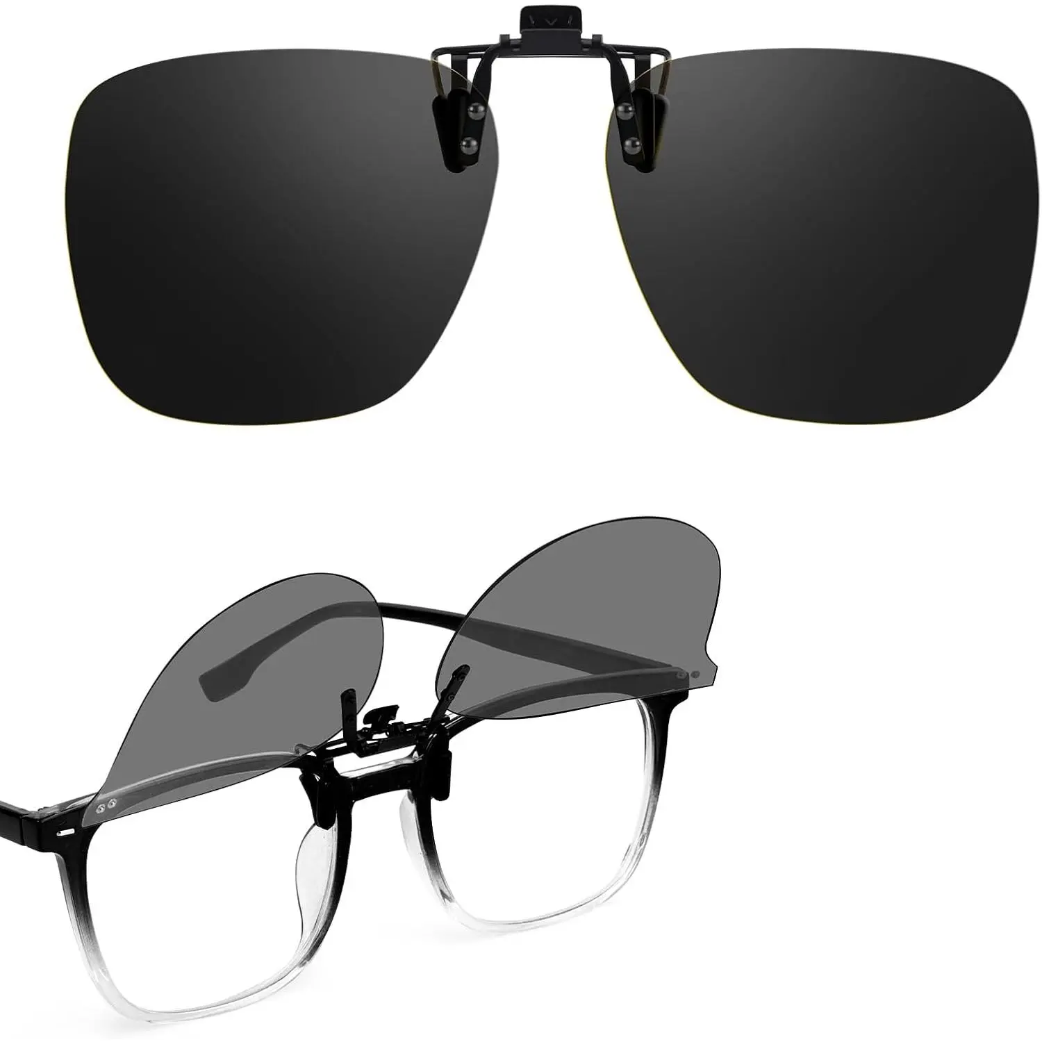 Polarized Flip Up Clip  Sunglasses Over Prescription Glasses for Men Women Polarized Anti Glare
