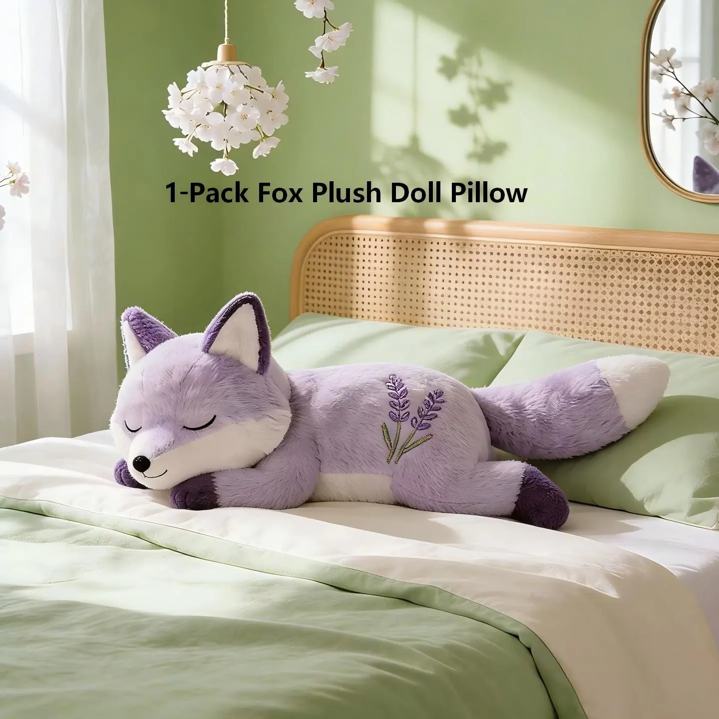 Fox Plush Doll Stuffed Toy, Long Strip Pillow for Girls, Perfect Gift for Women, Soft and Cozy Embraceable Companion, Stuffed Animal Gifts