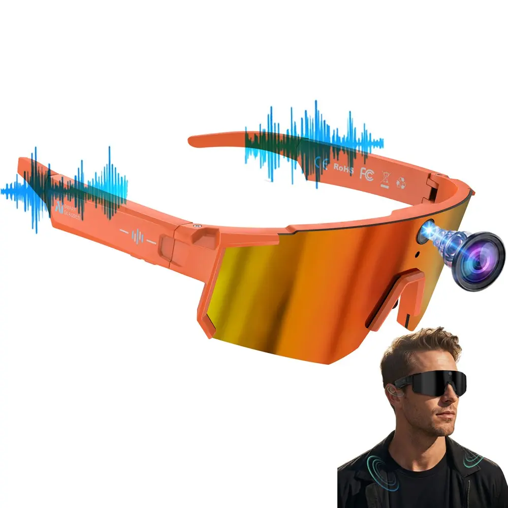 Smart Audio Glasses for Women,8MP Camera, One Click Recording, First Person Shooting, AI Assistant, AI Real Time Translation, Music Playback,360°Surround Sound Audio ,290Mah Battery,WiFi Transfer for Photo Videos, Bluetooth Call