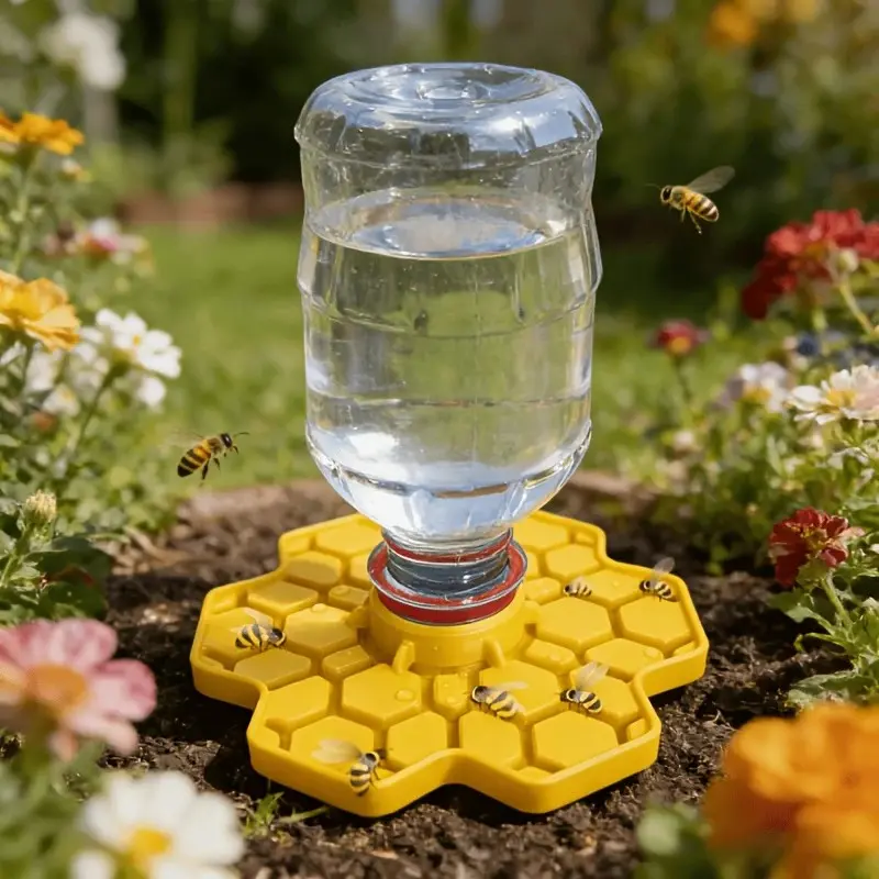 Bee Hive Waterer for Bees, Garden and Patio Safe Bee Feeder, Insect Drinking Fountain with Perch, Ideal for Bees and Butterflies