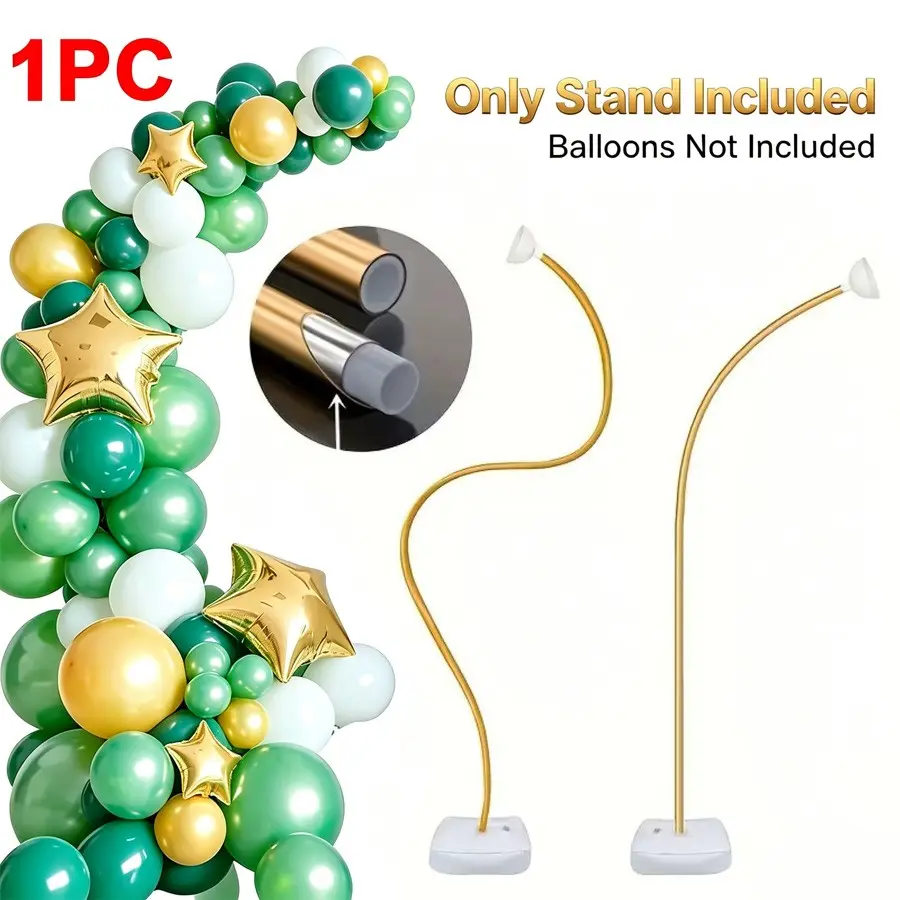 Flexible Balloon Arch Stand Kit, Balloon Arch Set, Balloon Garland Frame, Free Bending Half Balloon Arch Stand, 8.2ft Reusable Plastic Balloon Flower Backdrop with Water Base for Wedding, Bridal Shower, Birthday Party Decorations, Balloon Party Supplies