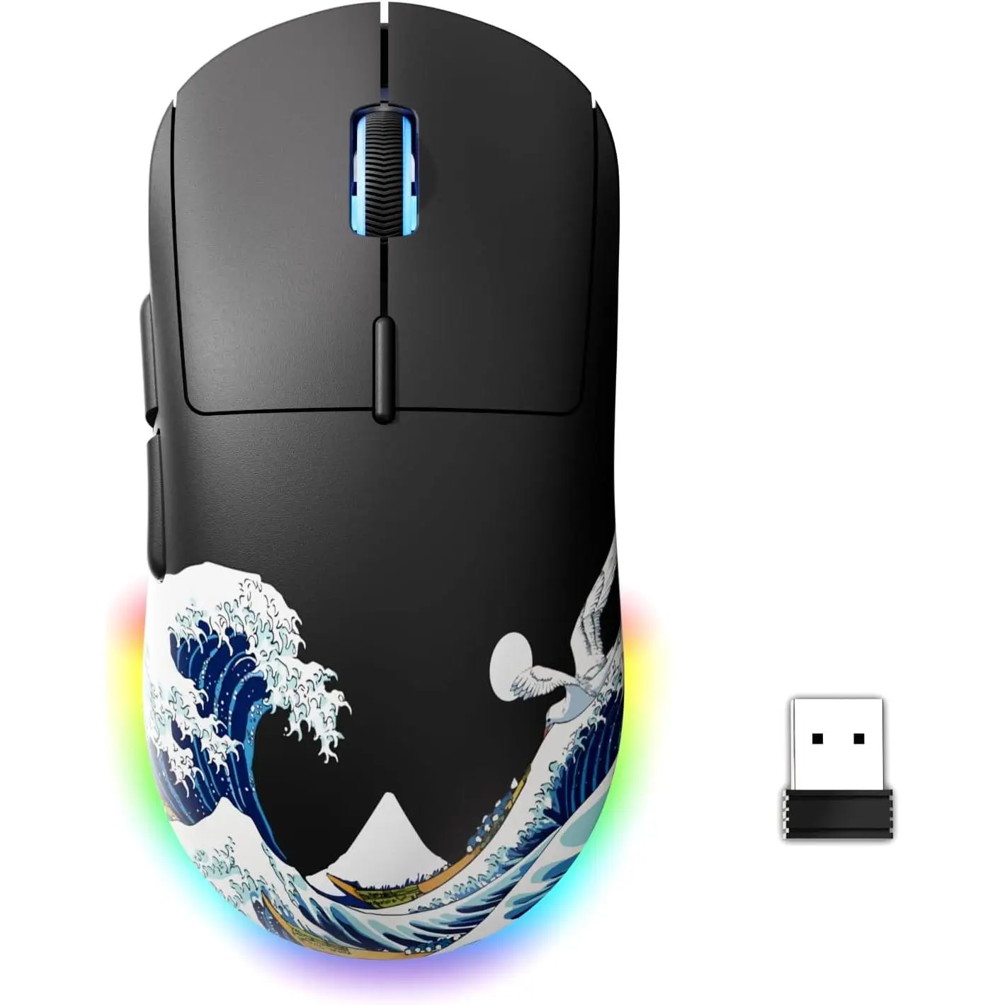 G57  Gaming , 8000 DPI, 80g, 2.4G//USB-C Rechargeable   with 5 Programmable Buttons for PC/, Black