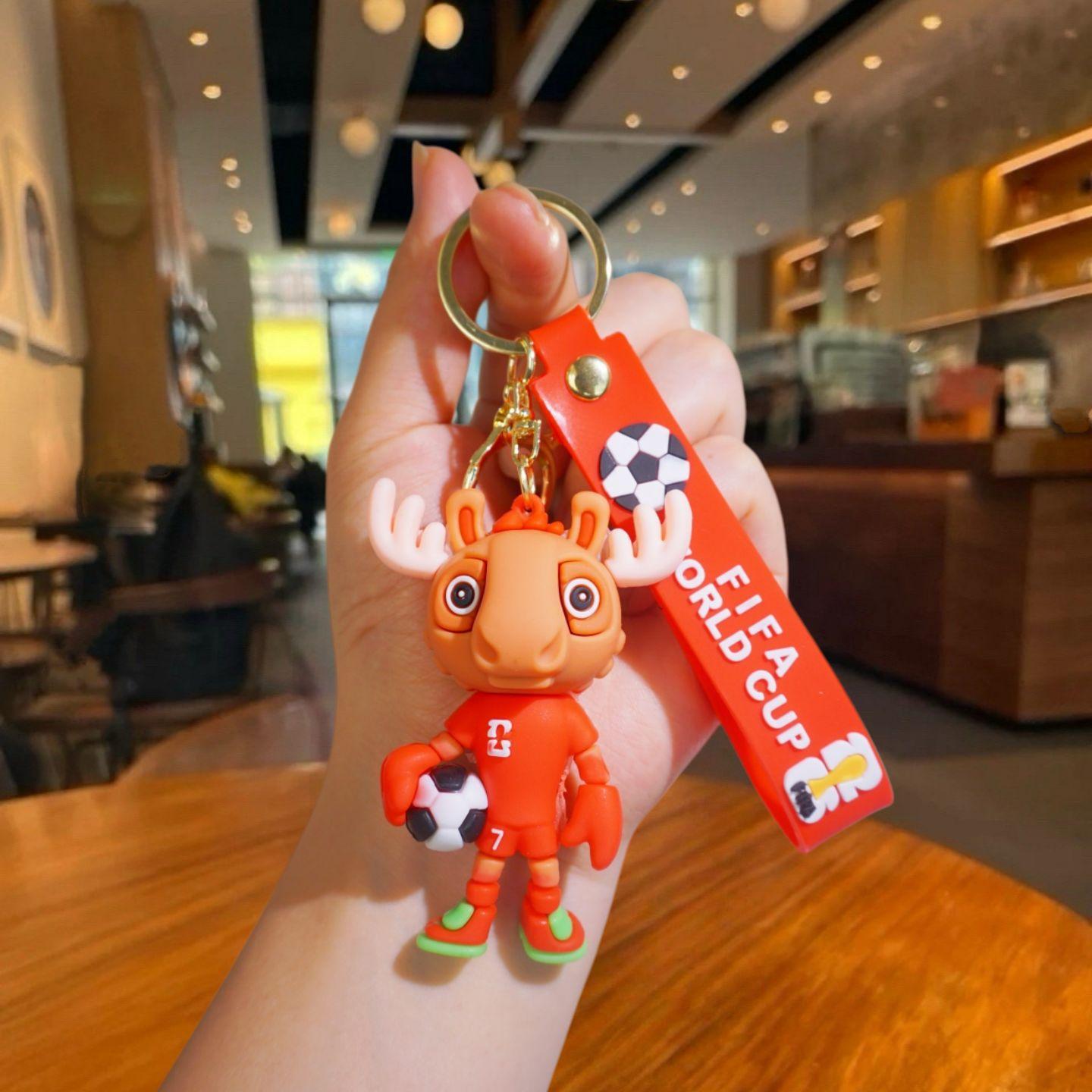 2026 US-Canada-Mexico World Cup Mascot Doll Keychain Toy Pendant Football Hercules Cup