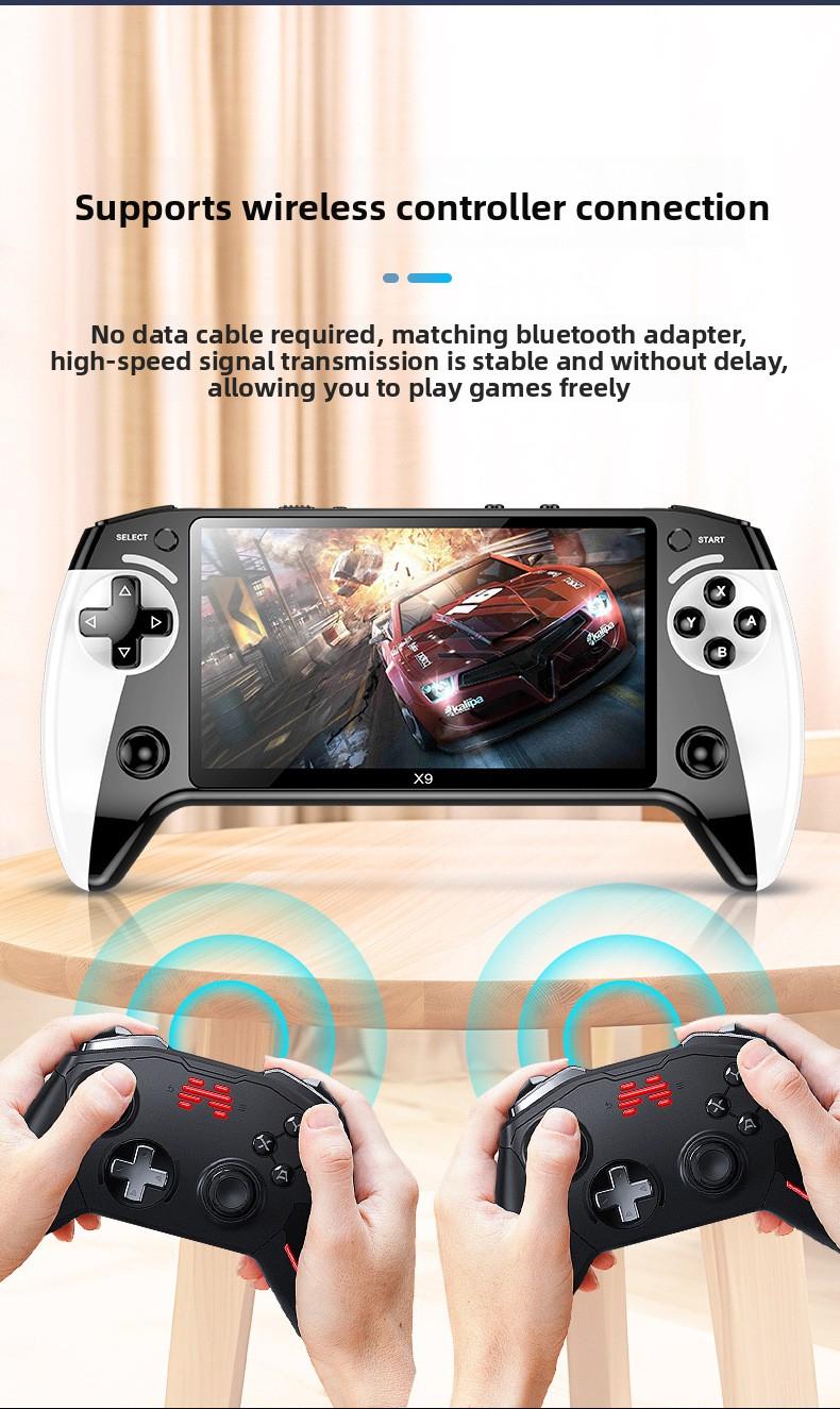 X9 Handheld Game Console 128GB – 5.5" HD Screen Portable Retro Gaming System with Built-in Games, 8+ Emulators Support, Game Boy/PSP/FC Classic Games, Perfect Gamer Stuff for Kids & Family Fun