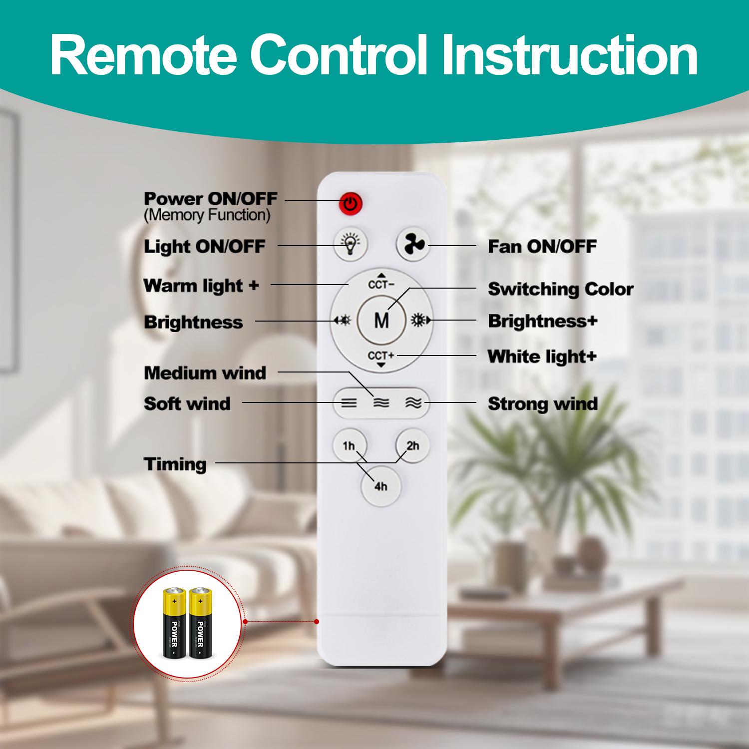 Remote Control Socket Fan Light, 2 in 1 Adjustable Wind Speed and Lighting Ceiling Fanlights, Dimmable Ceiling Lights, Easy Ceiling Mount for Living Room Bedroom Kitchen