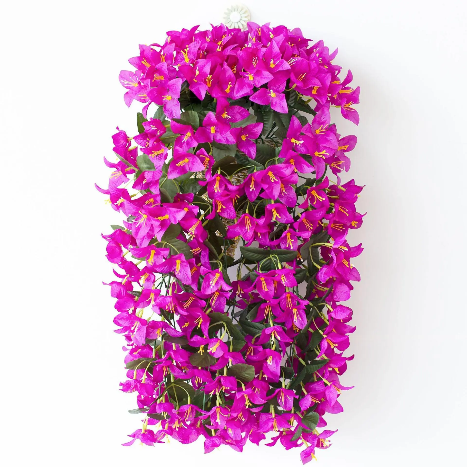 New 4-piece artificial triangle lily flower set, suitable for outdoor decoration during Thanksgiving and Christmas. The realistic hanging triangle lily flowers are used for outdoor decoration. The UV-resistant realistic silk vine is suitable for front por