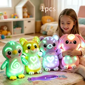 New Night Light Companion Plush Doll, Night Light Painted Soothing Children's Toy Gift, Bedtime Travel Doll, Cool Lights