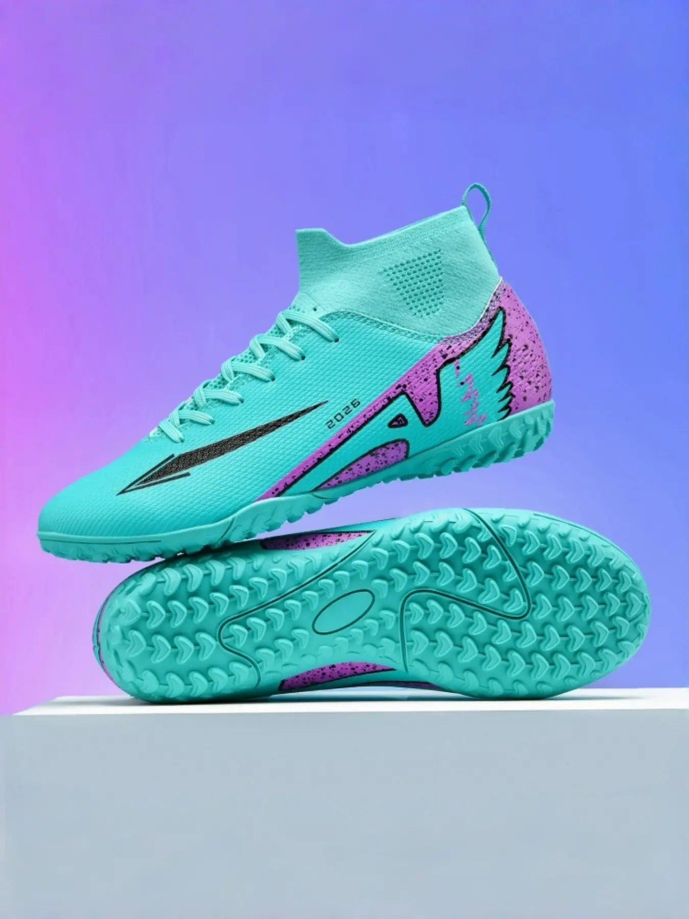 Men's Women's High Top Soccer Shoes, Soccer Boots, Football Shoes, Sports Shoes, Anti-Slip Durable Outdoor Grass Cleats, Super Grip Support, Sporty Style, All Seasons
