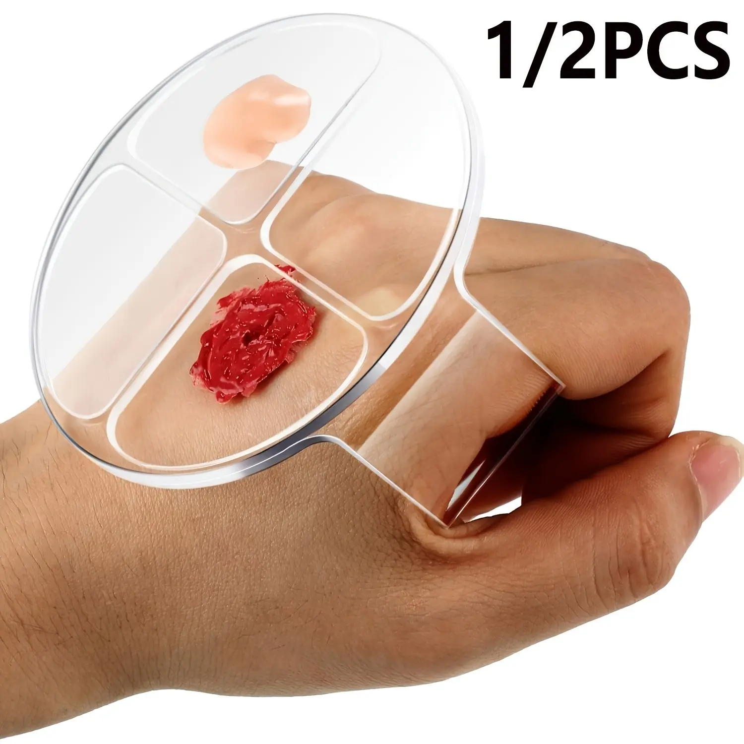 Acrylic Makeup Mixing Palette, Foundation Mixer Color Wheel, Handheld Makeup Scraper, Transparent Beauty Tool, Ideal for Salons