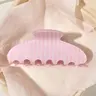 1pc Striped Hair Clip, Casual Style Large Hair Clip, Available in Blue & Pink, Super Cute Clip for Women, Fashion Hair Accessory for Daily and Vacation Use Hairclips
