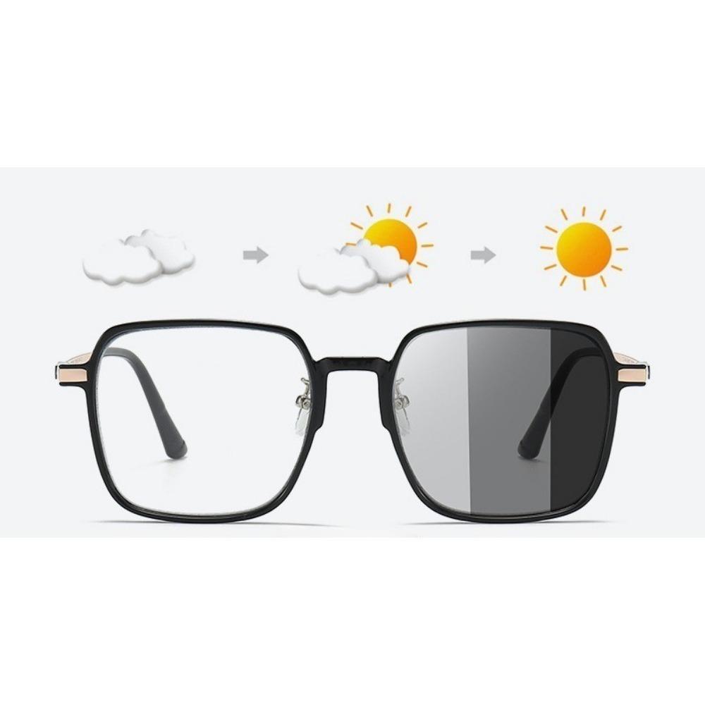 Lightweight Metal Frame Photochromic Eyewear for Men & Women, Comfortable Color Changing Lens Glasses, Versatile Optical Shades Ideal for Daily Use, Driving & Outdoor Adventures