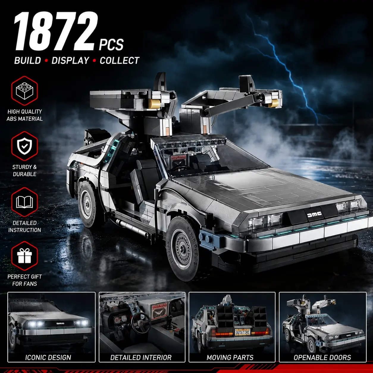 1872 Pieces Time Machine Building Blocks Set, Building Block Model, Adult Educational Toy Gift, Birthday Present for Boys and Girls, Creative Puzzle Game