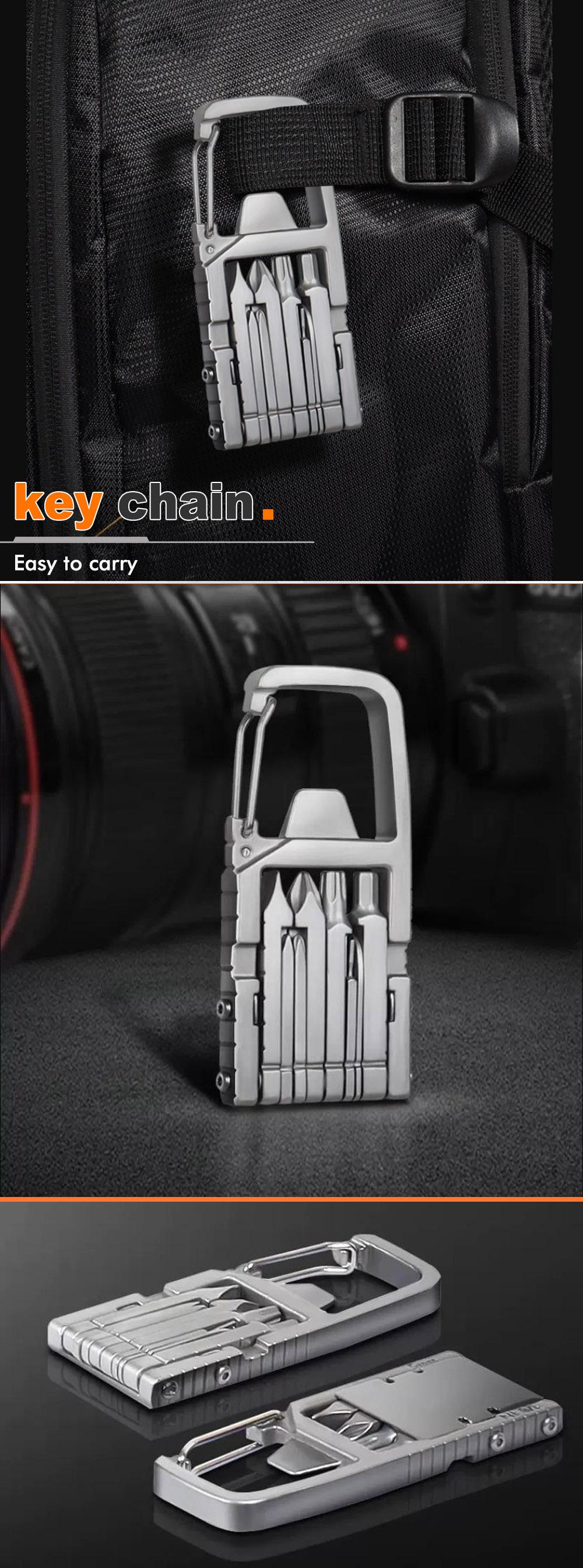 13 in 1 Multifunctional Stainless Steel Tool Combination Folding Outdoor Tools Corkscrew Screwdriver Wrench Knife Knife Keychain phone stand mount accessory reliable OUTDOOR adventure gear supply