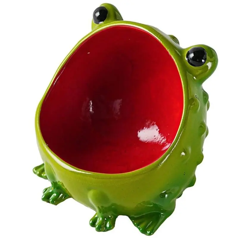 Frog Resin Decorative Bowl, Cute Candy Tray, Key Holder, Jewelry Ring Dish, Multi-Functional Storage, Halloween Christmas Decoration, Creative Gift
