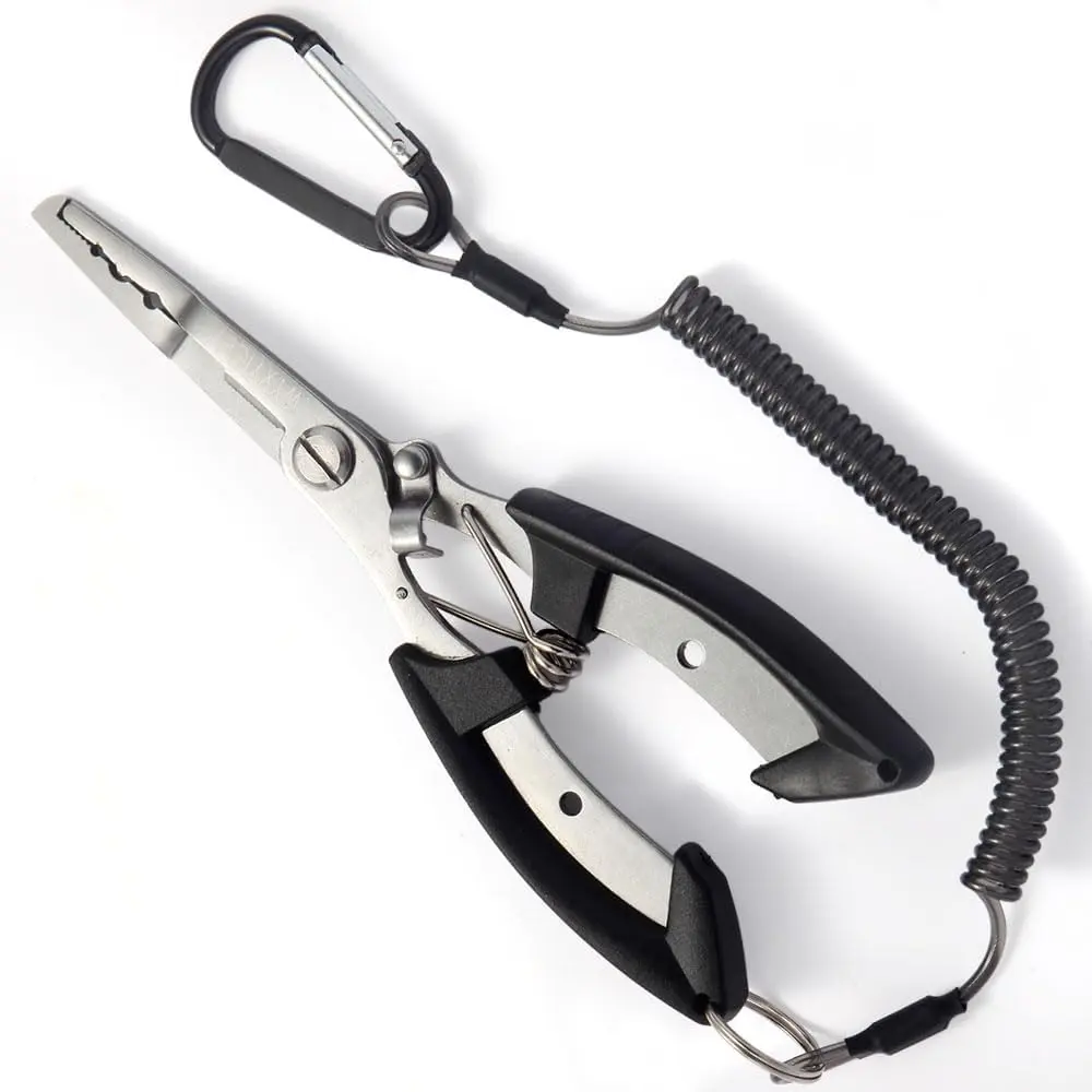 3rd Generation Multifunctional Stainless Steel Fishing Pliers - Hook Removal Tool with Lanyard, Saltwater Safe for Saltwater and Freshwater Fishing