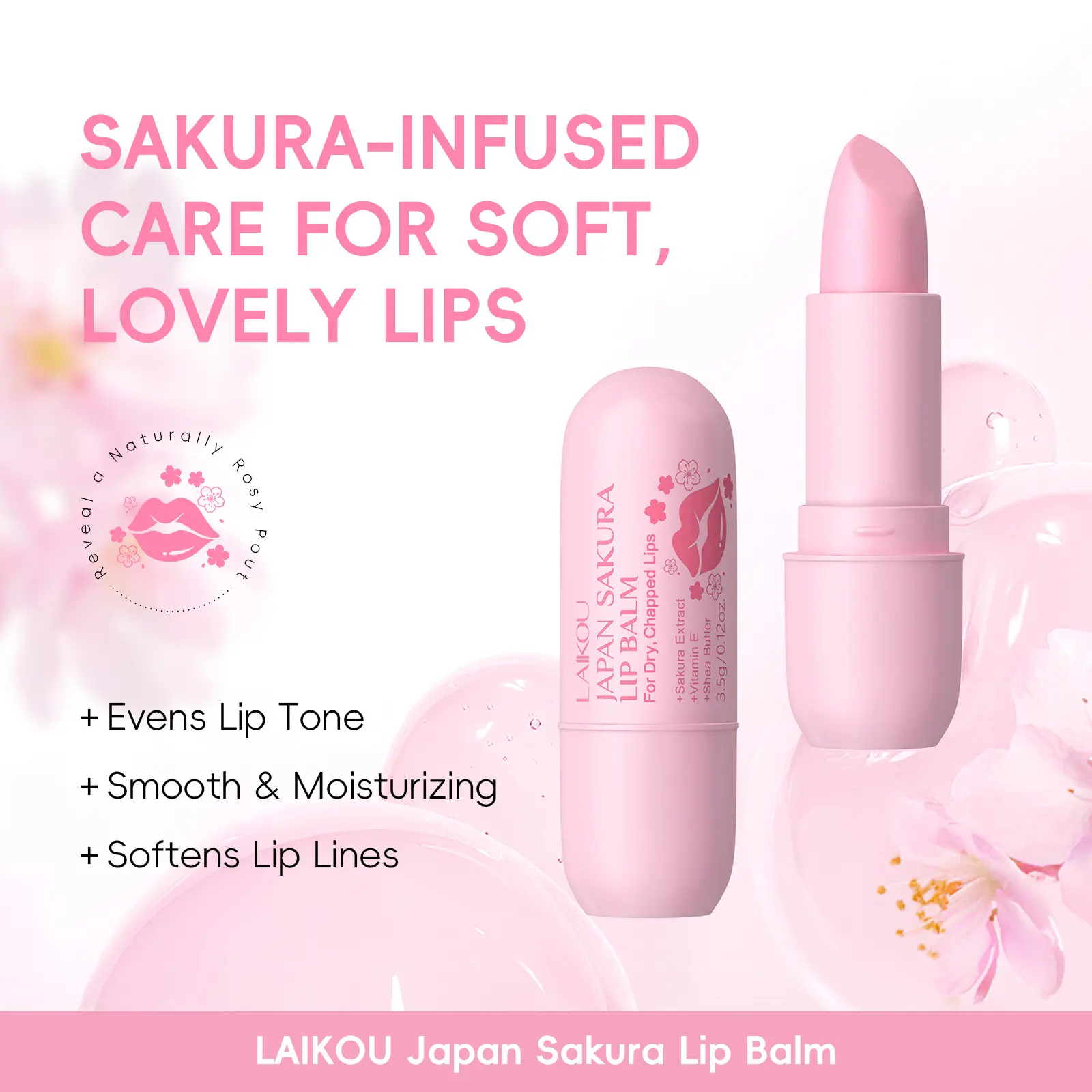 Lip Balm Moisturizing Lip Gloss, Hydrating Lips with Vitamin E, Fruit Flavor Lipstick, Nourishing and Refreshing, Ideal for Dry Lips, Daily Lip Care