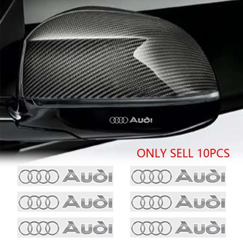 Car 3D Metal Logo Stickers Waterproof Dirt-proof Decals For Audi A6 A3 A4 A5 A6 Q2L Q3 Q5 Q7 Q8 R8 S4 S8 S7 RS5 Auto Accessories