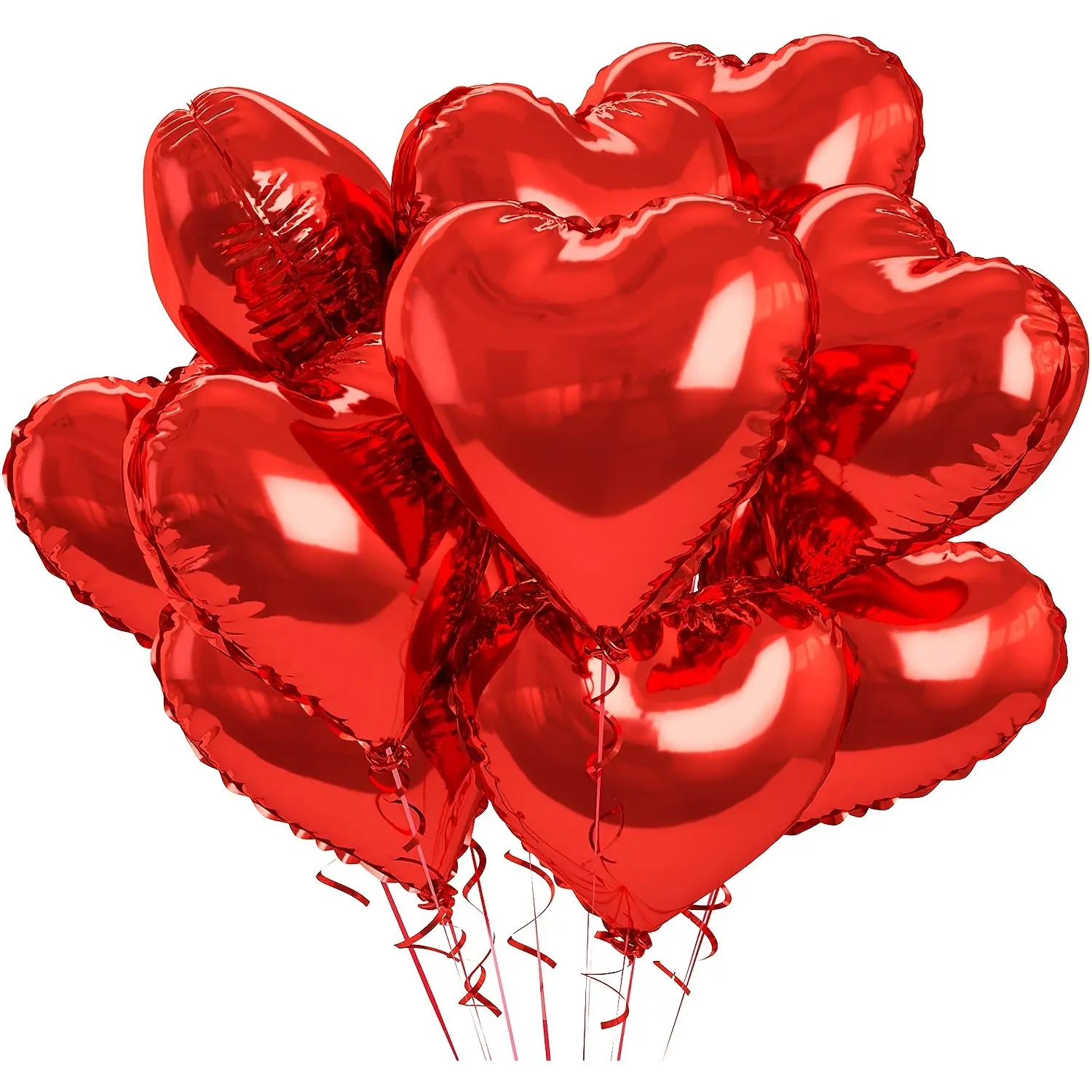 10pcs, 18 Inch Peach Heart Aluminum Film Balloons, Valentine's Day Birthday Chicken Heart Inflatable Prop, Memorial Day Heart Decoration, Love Shape Balloon, Festival Dress Up Supplies, Aluminum Film Balloon, Photo Prop, Party Scene Decor Arrangement