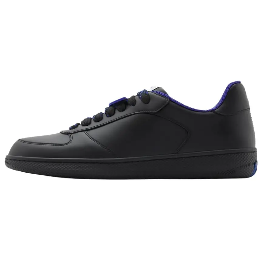 Burberry Men's Closed Low-Top Lace-Up Casual Trainer Sneakers - Black Calfskin Leather Footwear, House White Official Shoes with Maison Mihara Verification Credentials & Global Authentication Support