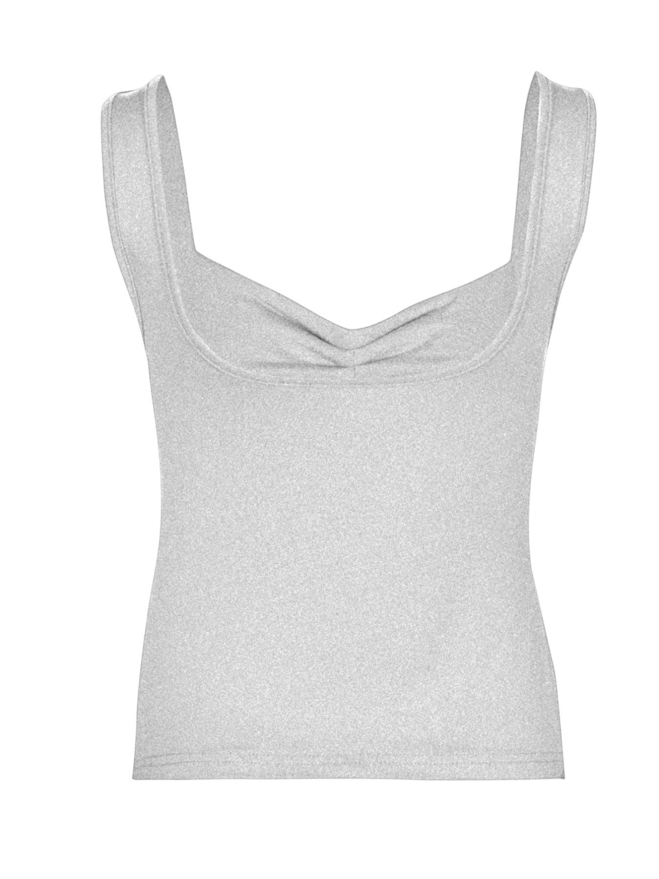 Women's Solid Ruched Split Hem Sweetheart Neck Tank Top, Casual Fitted Comfy Sleeveless Top for Everyday Wear, Ladies Sleepwear for All Seasons, Summer Outfits 2024