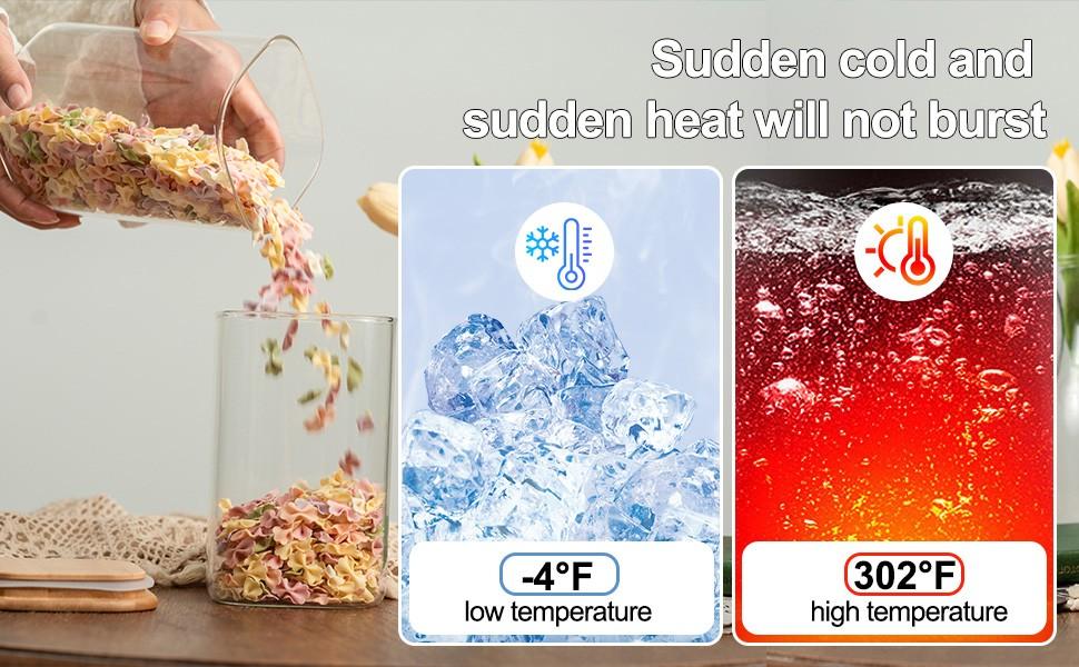 Glass Food Storage Jars 37 oz Set of 6,Glass Storage Containers Clear Glass Food Canister with Bamboo Lid Airtight For Serving Tea, Coffee, Flour, Sugar, Candy, Cookie, Spice and More (Square)