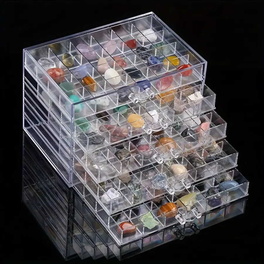 Natural Gemstone Display Piece, Mineral Specimen Crystal, Original Stone Gift Box, Educational Science Collectible, Storage Organizer