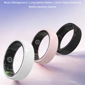 Wearable Smart Health Ring - Heart Rate & Blood Oxygen Monitoring, Exercise Tracking, Sleep Quality Analysis, Waterproof Touch Screen