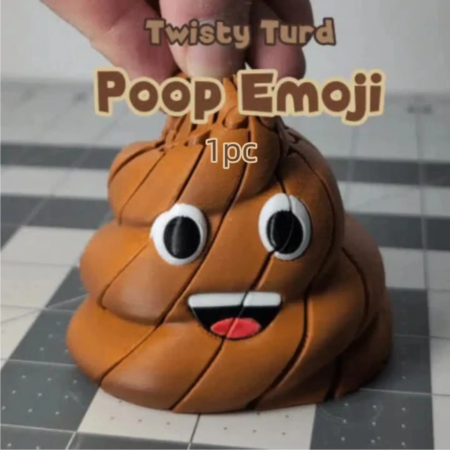 1pc 3D Printed Stress Relief Stretchable Poop Ornament, Decorative Home Ornament, Fun and Unique Decorative Item, Perfect for Humor Lovers and Collectors
