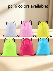 Unisex Drawstring Backpack, Lightweight Waterproof Polyester Gym Bag, 6 Colors Available, Ideal for Sports, Travel, School, Outdoor Use
