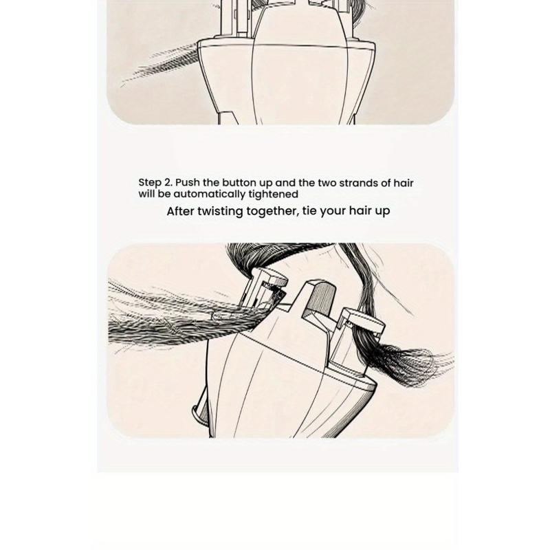 Automatic Braiding Tool! One-Click Operation, Easy to Make Twist Braids, Fishbone Braids, And More Styles. Even for Handicapped People. 30-Second Quick Braiding, Suitable for All Hair Types. Perfect Gift for Barbers And Stylists