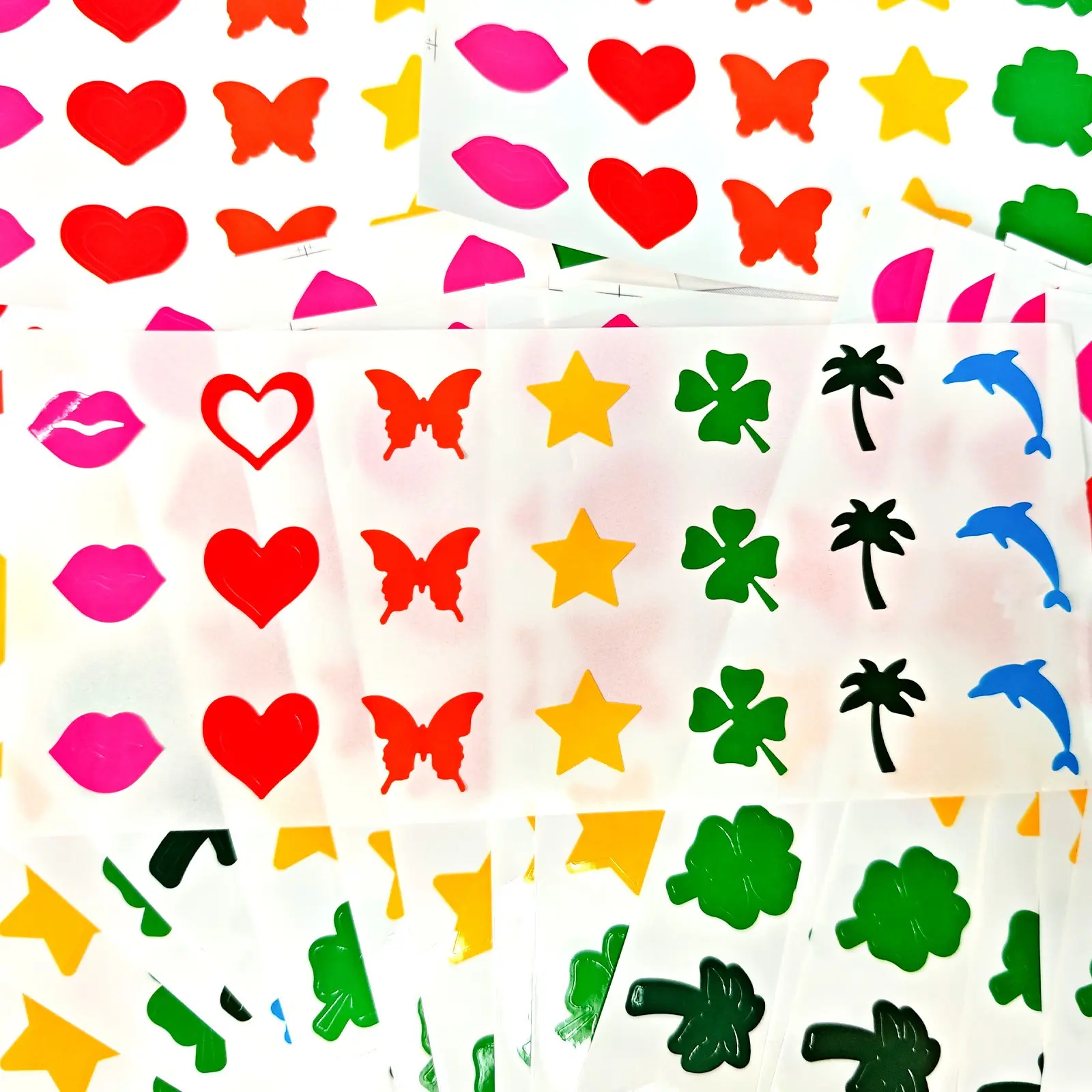 Star Heart Shape Sun Tan Stickers, 10 sheet/Pack UV Protection Sunscreen Changing Color, Beach Body Tanning Stickers for Summer